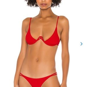 Lovers and Friends Bikini Top - The Feels Top in Goji Berry